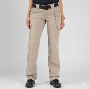 5.11 Tactical Women's‎ Cargo Pants Khaki Size 8 Long Style 64358 Cotton